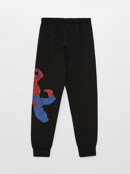 Elastic Waist Spiderman Printed Boy's Jogger Sweatpants