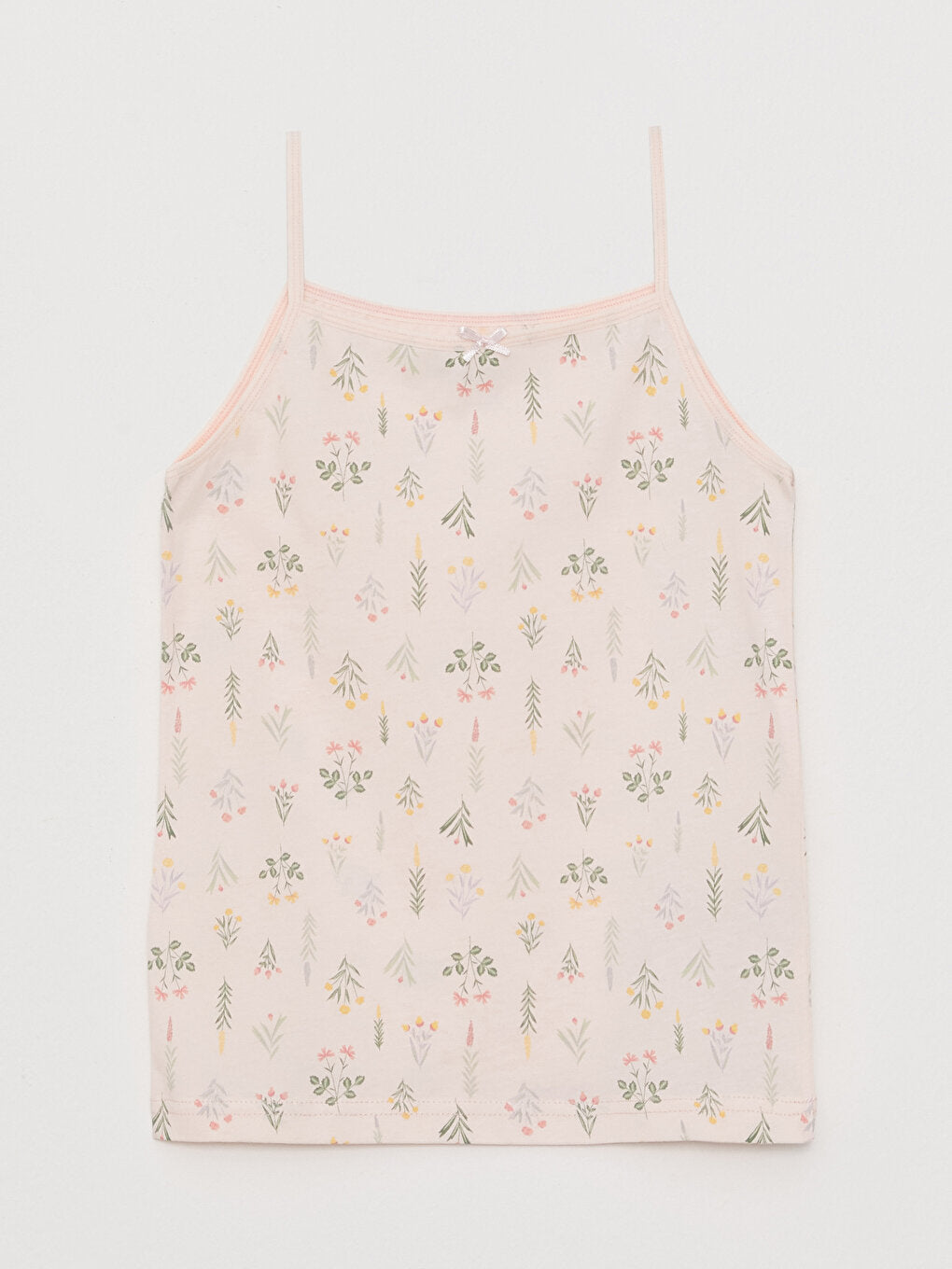 Square Neck Printed Strappy Girls Undershirt