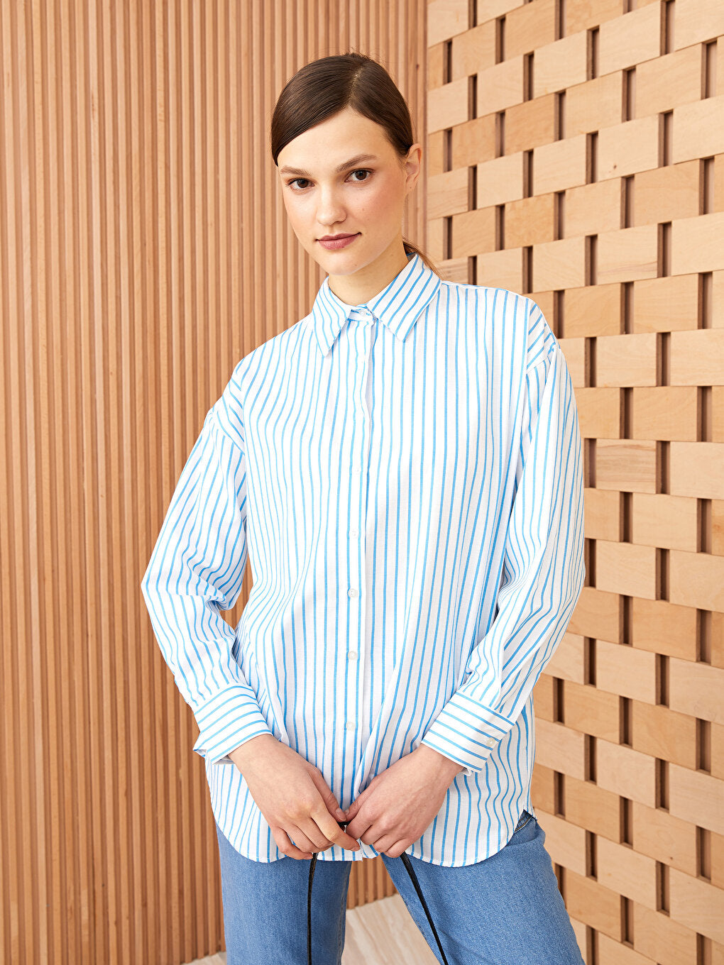 Striped Long Sleeve Women's Shirt