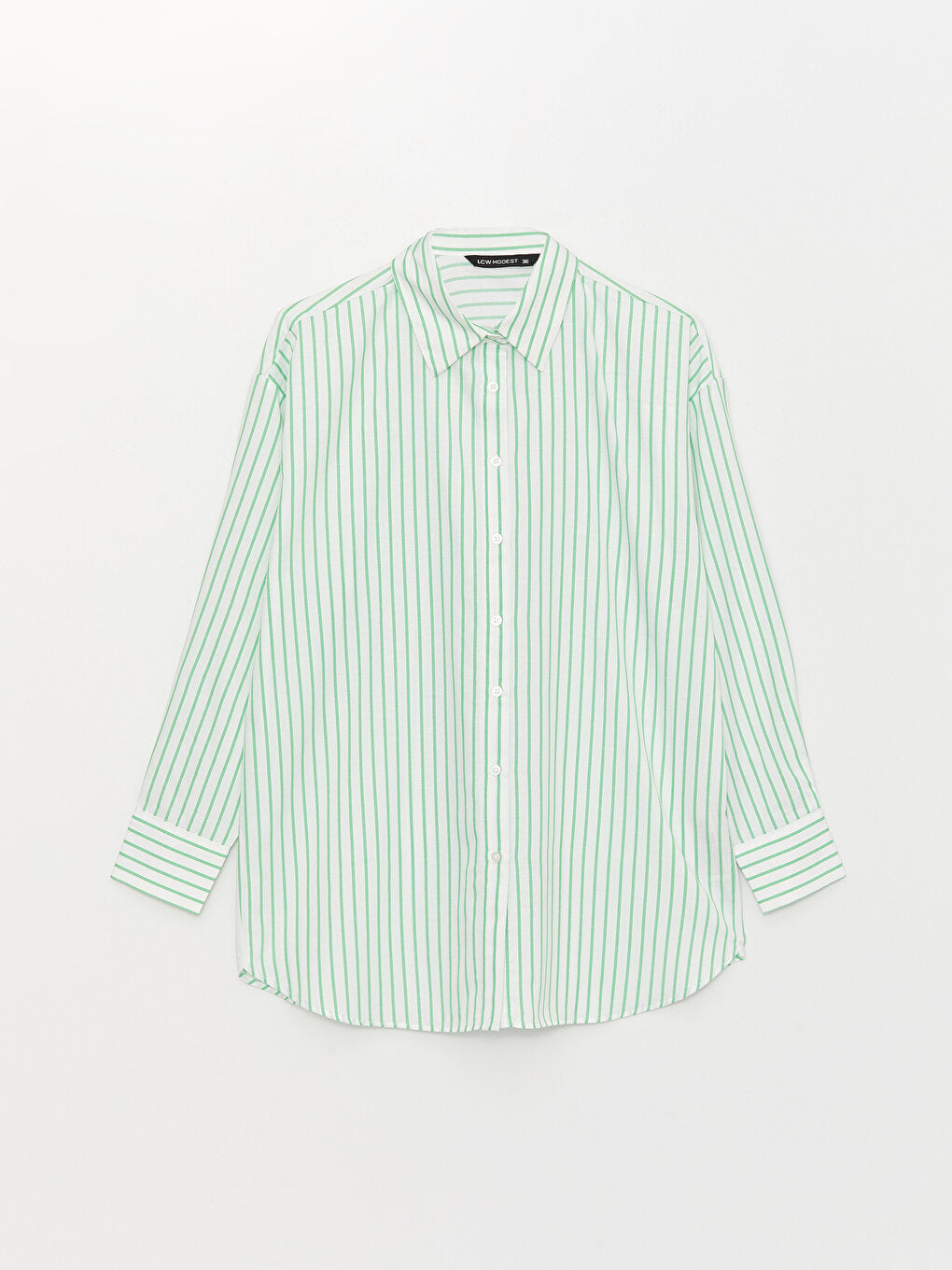 Striped Long Sleeve Oversize Women's Shirt