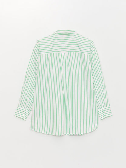 Striped Long Sleeve Oversize Women's Shirt