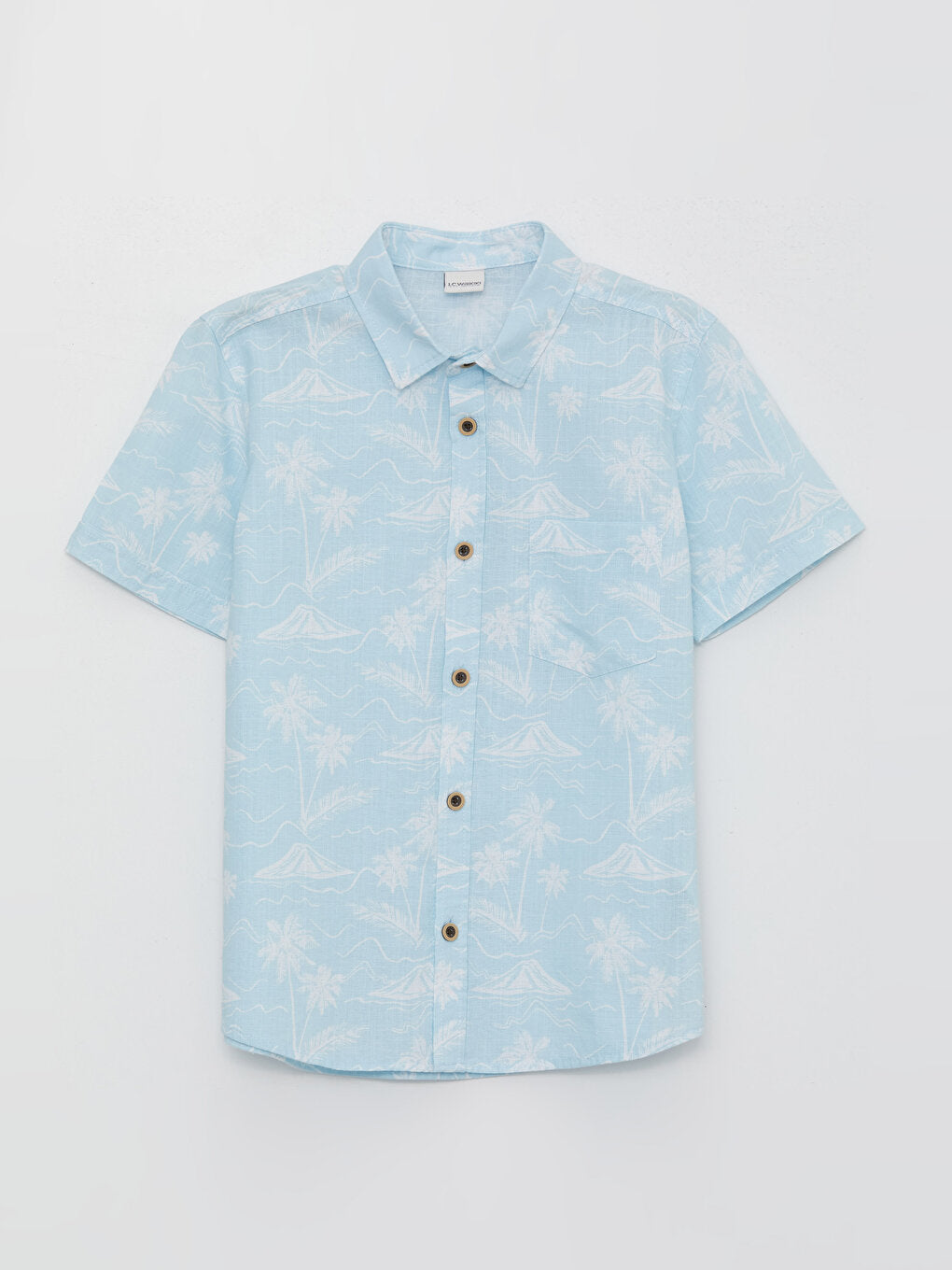 Patterned Short Sleeve Boy's Shirt