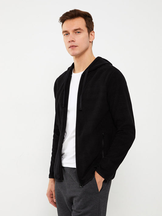 Hooded Long Sleeve Men's Sports Cardigan