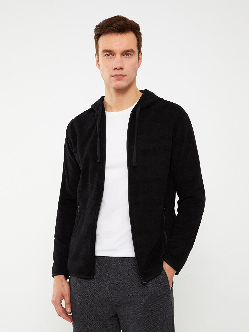 Hooded Long Sleeve Men's Sports Cardigan