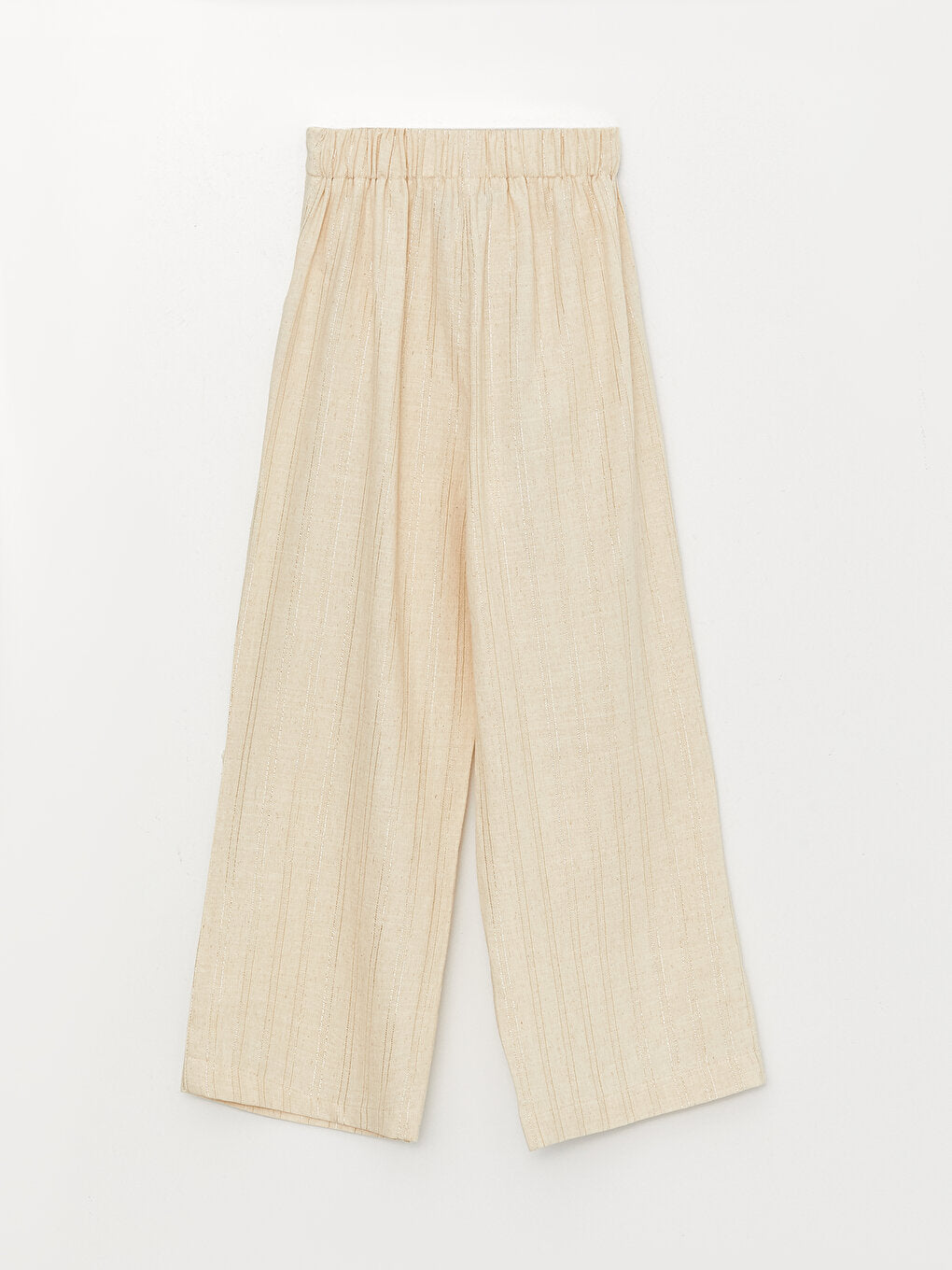 Wide Leg Girls' Trousers with Elastic Waist