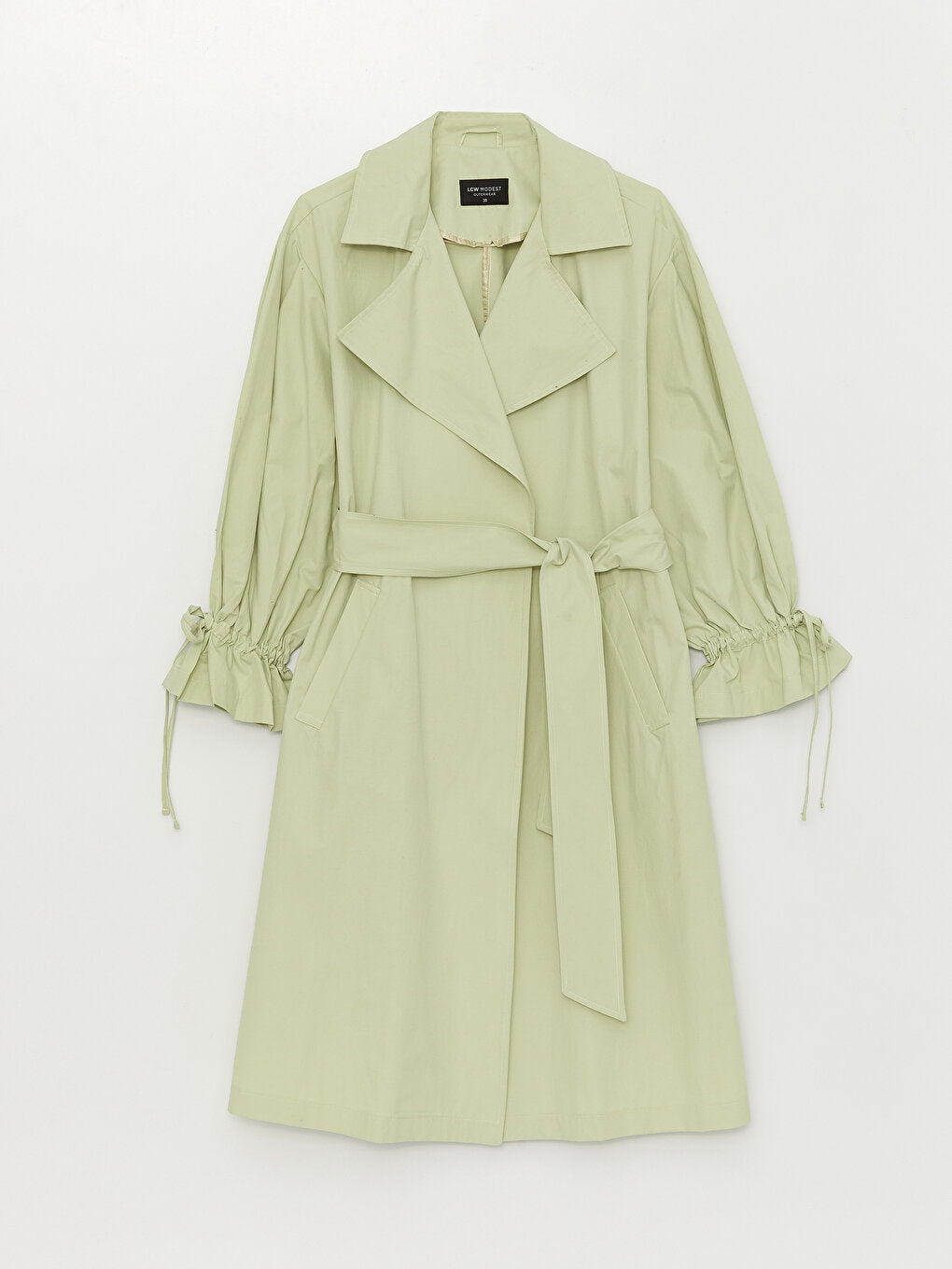 Jacket Collar Plain Long Sleeve Women's Trench Coat