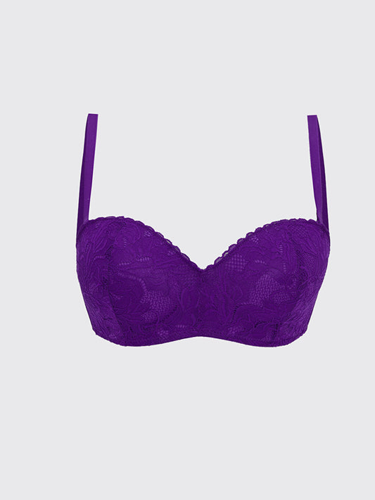 Non-Wireless Padded Lace Strapless Bra