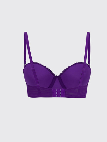 Non-Wireless Padded Lace Strapless Bra