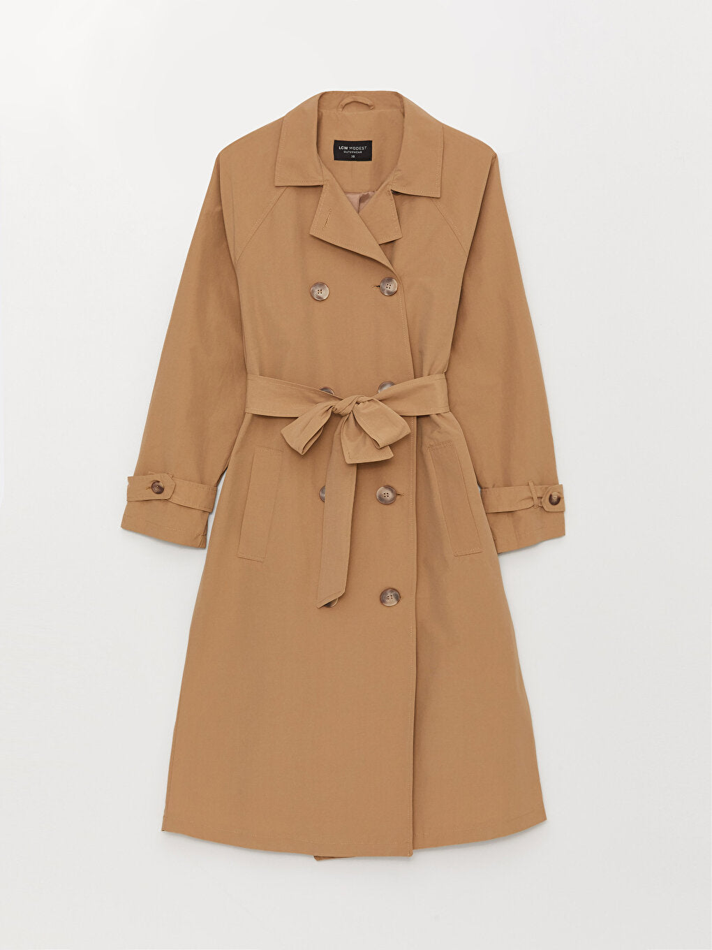 Jacket Collar Plain Long Sleeve Gabardine Women's Trench Coat