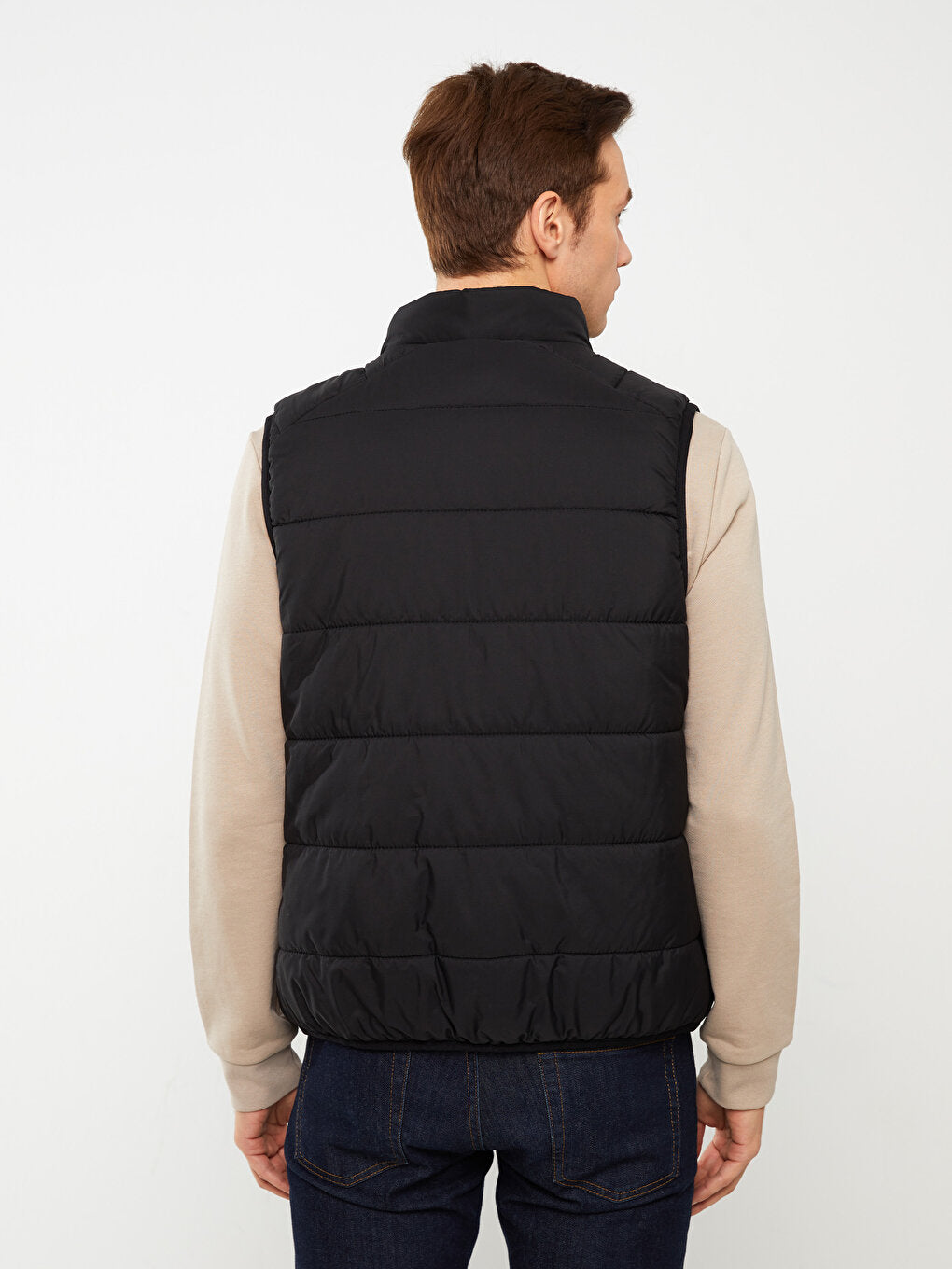 Standard Mold Stand Collar Men's Puffer Vest