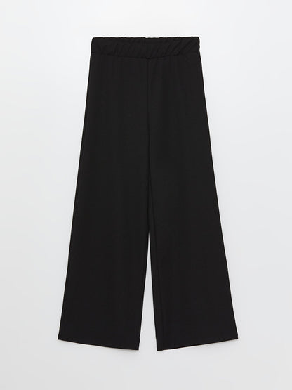 Comfortable Fit Women's Palazzo Trousers with Elastic Waist