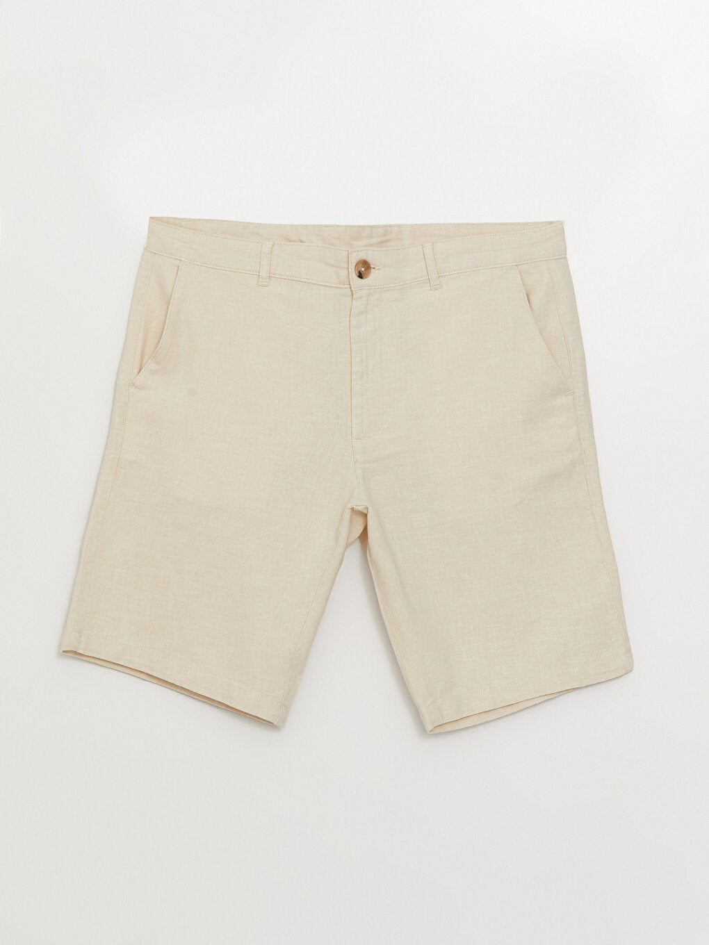 Slim Fit Linen Blend Men's Shorts