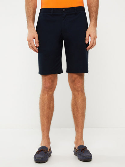 Slim Fit Dobby Men's Shorts