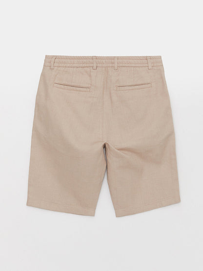 Slim Fit Men's Shorts with Waist Tie Detail