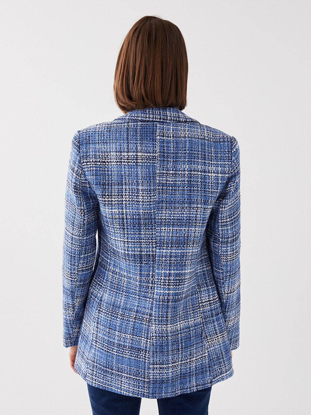 Patterned Long Sleeve Women's Blazer Jacket