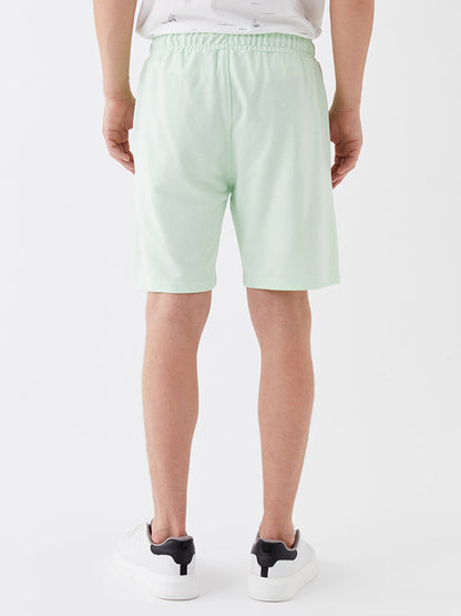 Slim Fit Men's Shorts with Waist Tie Detail