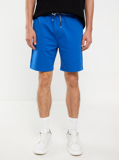 Slim Fit Men's Shorts with Waist Tie Detail