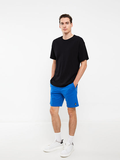 Slim Fit Men's Shorts with Waist Tie Detail