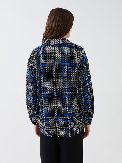 Plaid Long Sleeve Women's Shirt Jacket