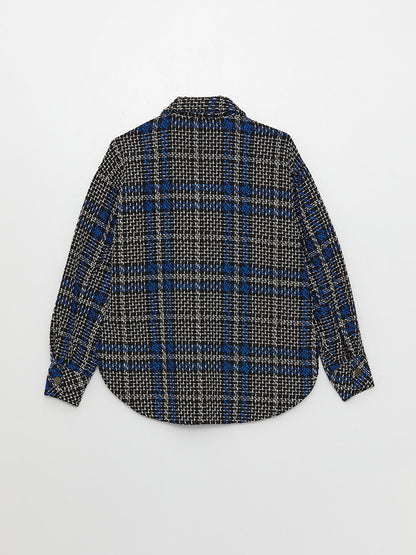 Plaid Long Sleeve Women's Shirt Jacket