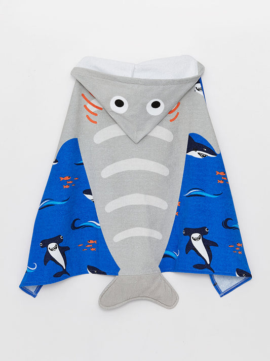 Shark Patterned Boy's Beach Towel