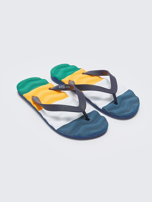 Color Block Men's Flip Flops