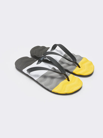 Color Blocked Men's Flip Flops