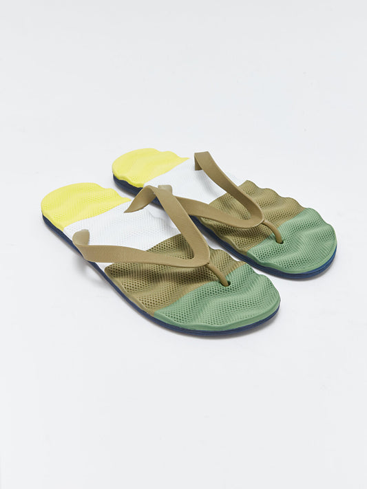 Color Block Men's Flip Flops