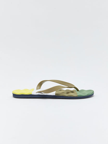 Color Block Men's Flip Flops