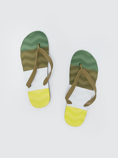 Color Block Men's Flip Flops