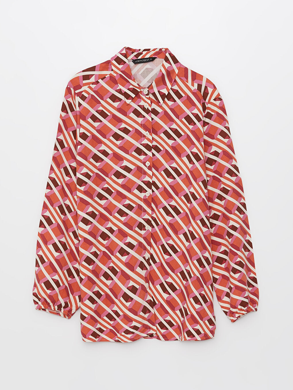 Patterned Long Sleeve Women's Shirt