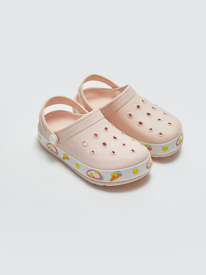 Girls' Beach Sandals with Patch Detail