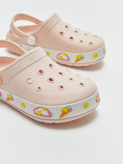 Girls' Beach Sandals with Patch Detail