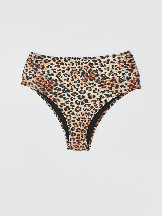 Leopard Patterned Women's Bikini Bottom