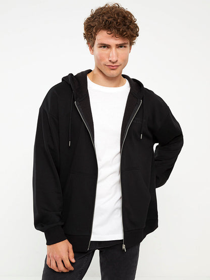 Hooded Long Sleeve Men's Sports Cardigan