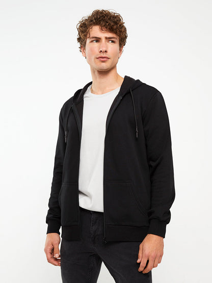 Hooded Long Sleeve Men's Sports Cardigan