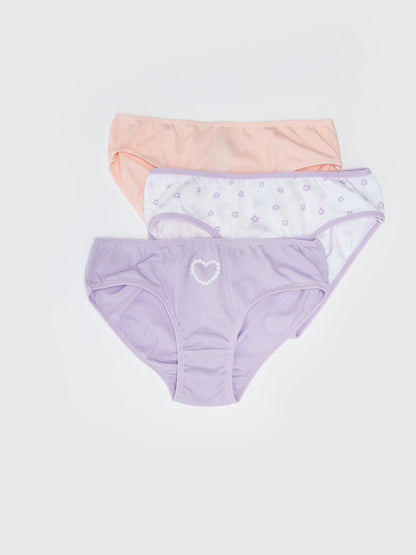 Printed Cotton Girl's Panties 3-Piece