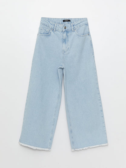 Women's Wideleg Straight Jean Trousers