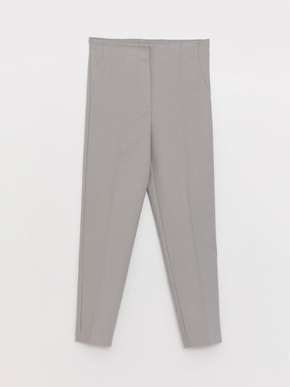 Women's High Waist Standard Fit Straight Trousers