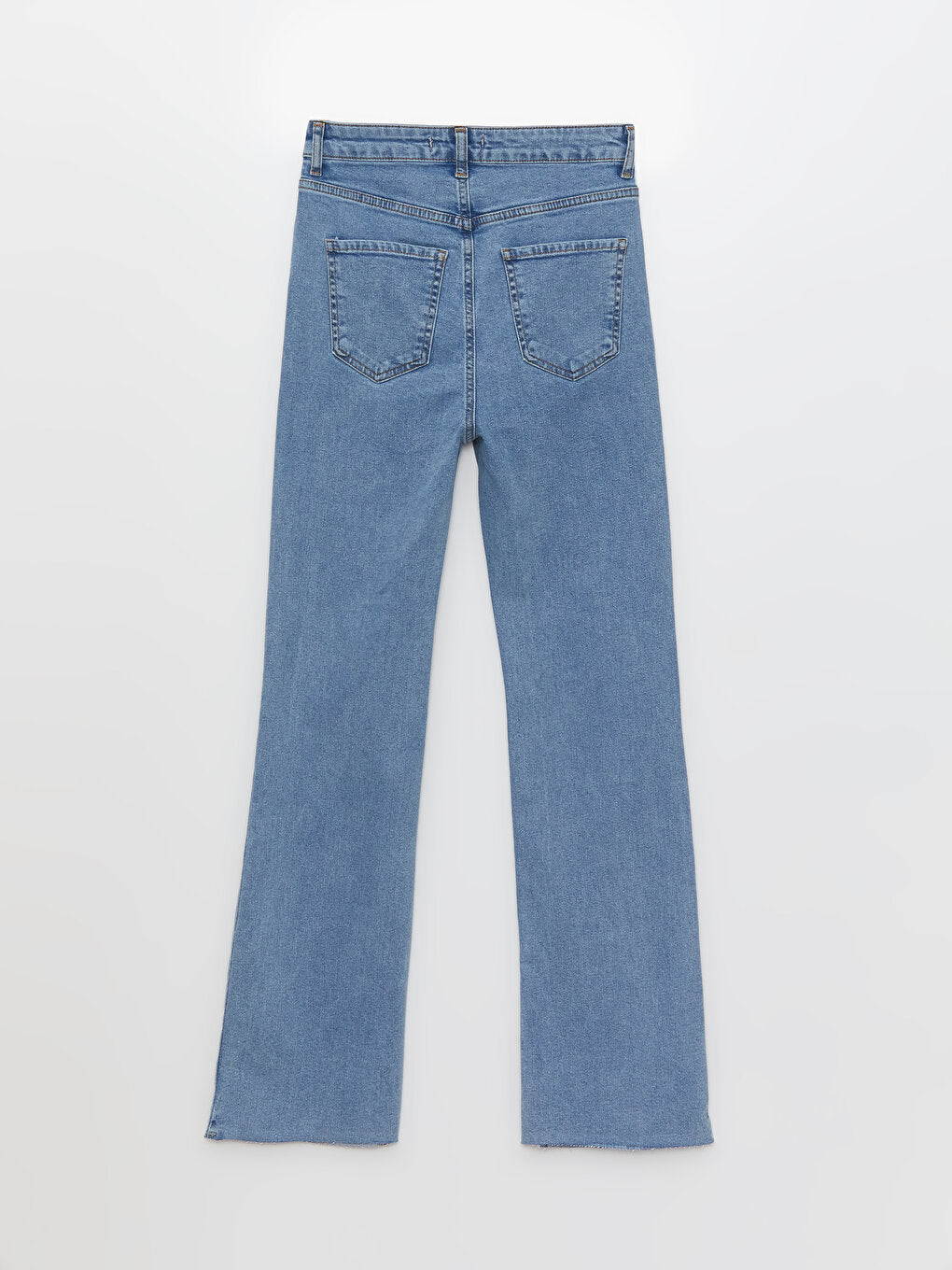 Flare Straight Pocket Detailed Women's Jean Trousers