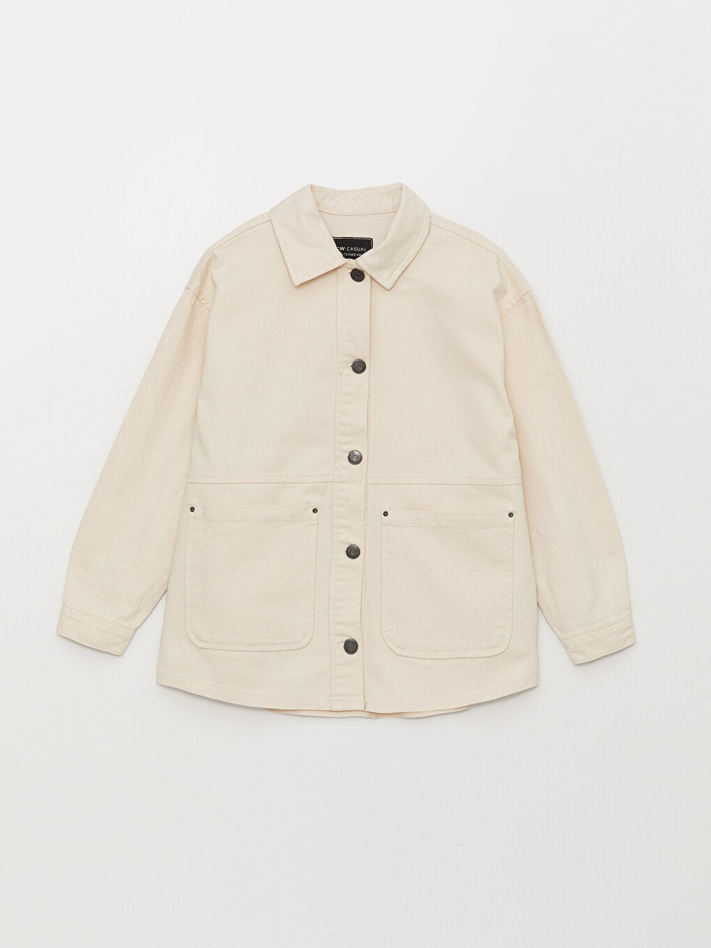 Women's Shirt Collar Plain Coat