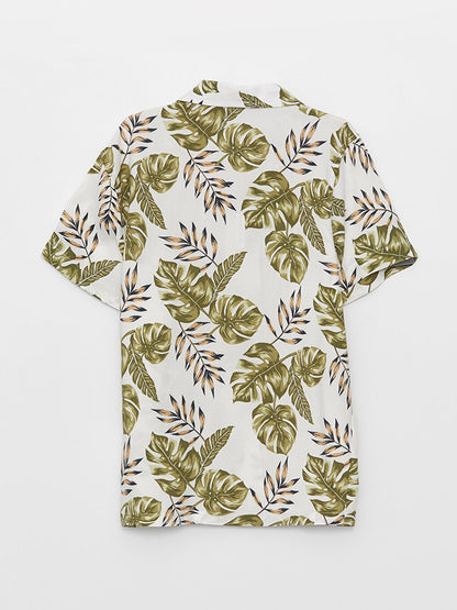 Patterned Short Sleeve Boy's Shirt