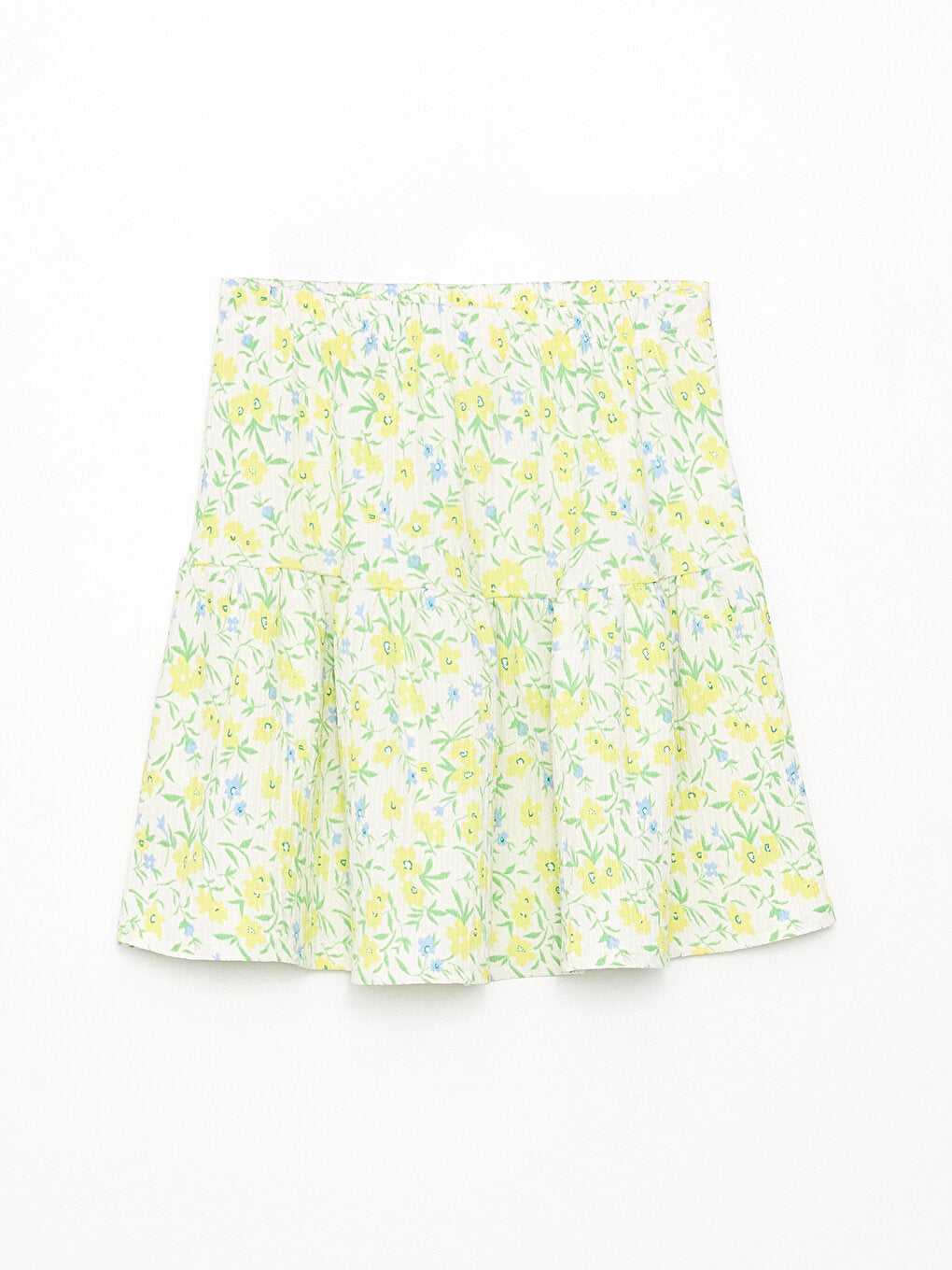 Patterned Girl's Skirt with Elastic Waist