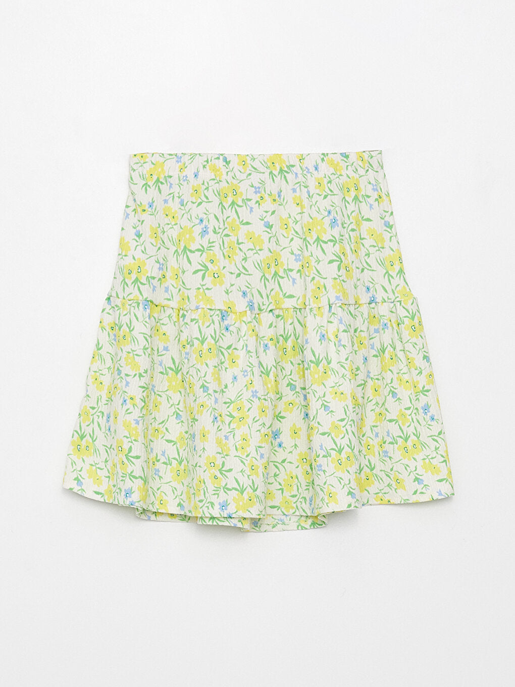 Patterned Girl's Skirt with Elastic Waist