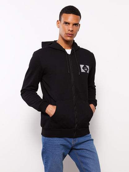 Hooded Long Sleeve Men's Sports Cardigan