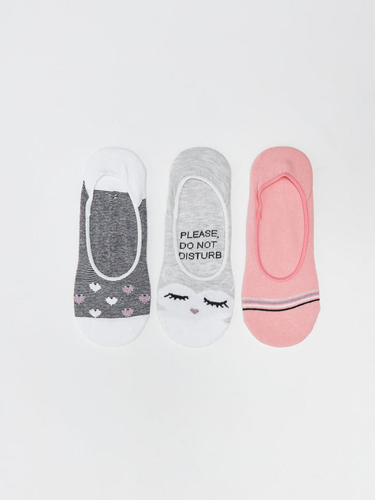 Patterned Women's Ballerina Socks Pack of 3