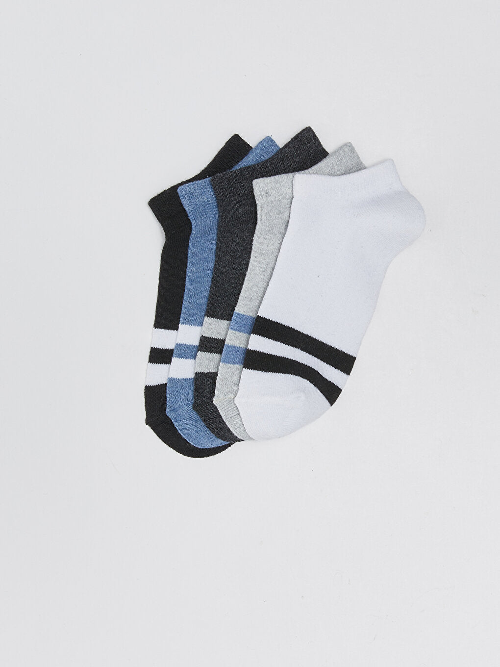 Striped Boy's Booties Socks 5-pack