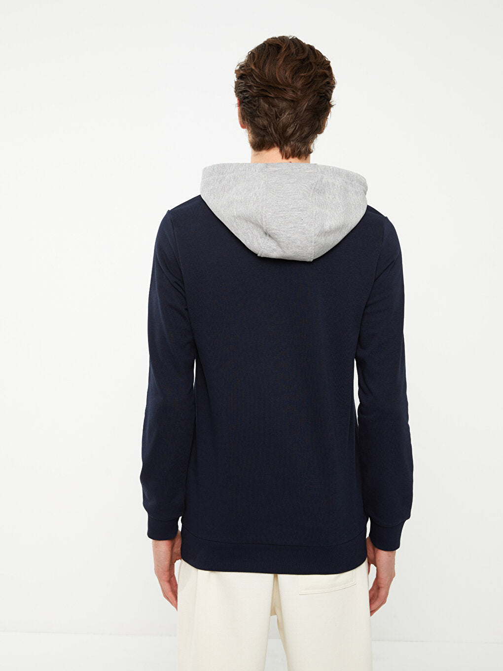 Men's Long Sleeve Color Block Hoodie