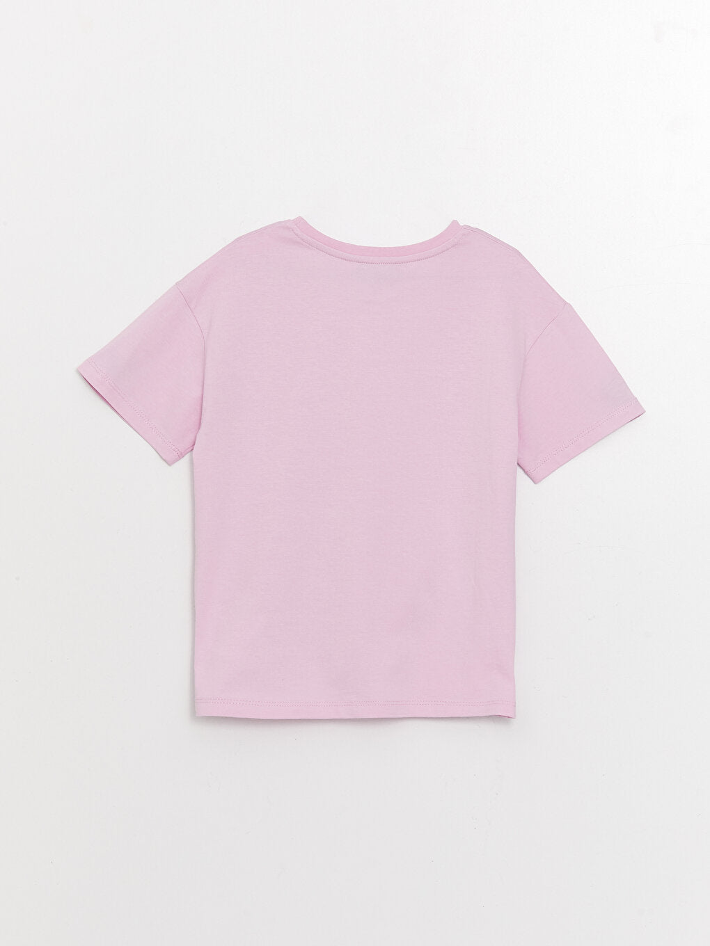 Crew Neck Basic Short Sleeve Girl's T-Shirt