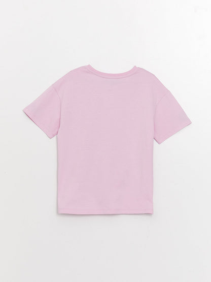 Crew Neck Basic Short Sleeve Girl's T-Shirt